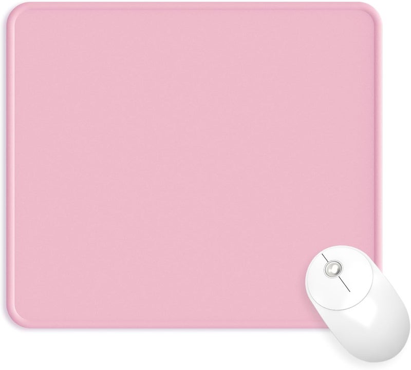 eulps Mouse Pad with Stitched Edge, Multiple Patterns Computer Mouse Pads with Non-Slip Rubber Base, Washable Cloth Mousepad, for Gaming, Laptop, PC (Pink) - Image 1
